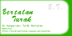bertalan turak business card