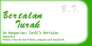 bertalan turak business card